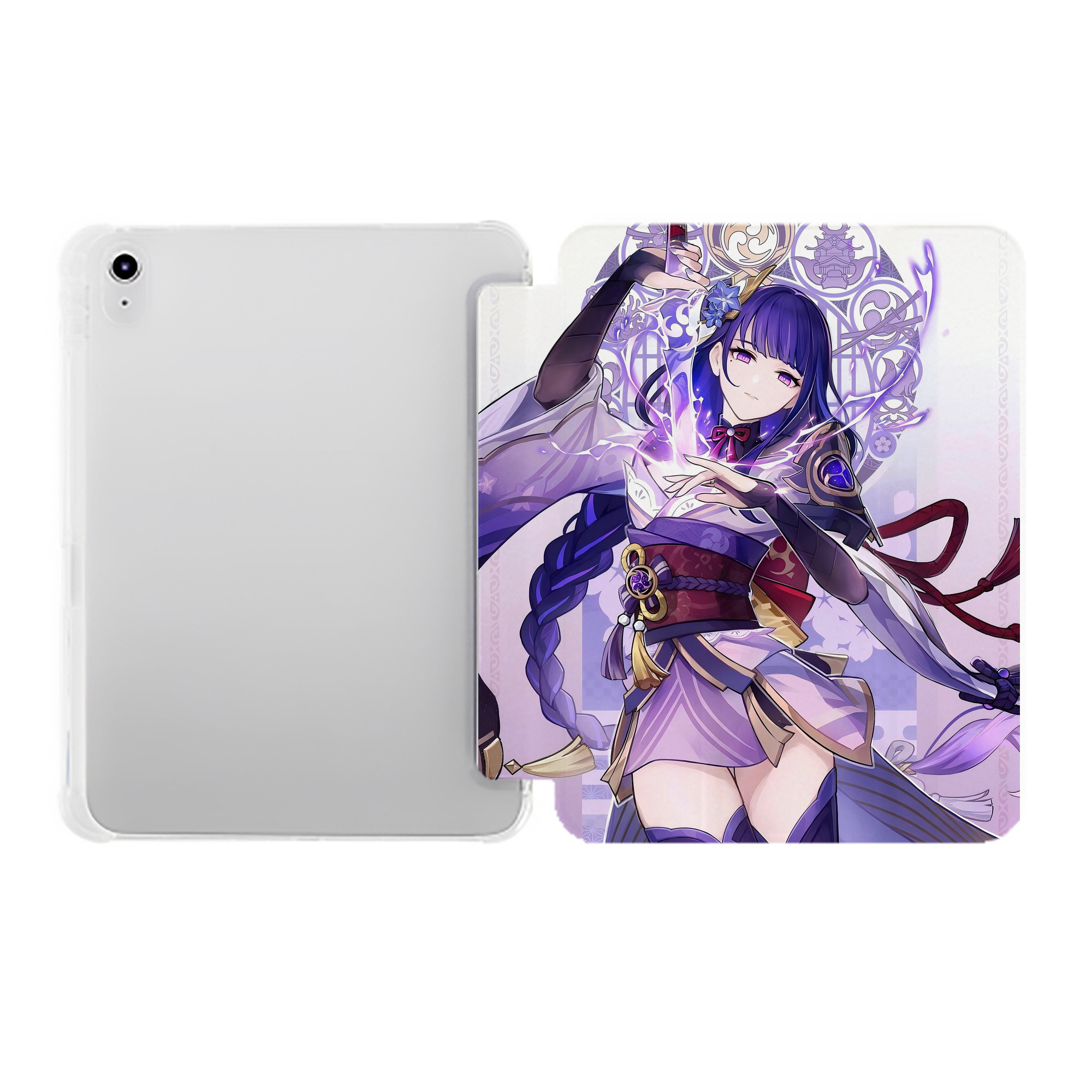 げんし神 genshin IPad ケース ペン収納付き 三つ折りスタンド PUレザー×シリコン 対応機種9.5/10.5/10.9インチ